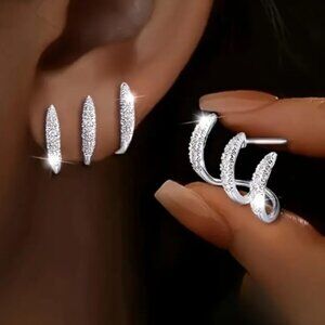 💥VERY UNIQUE!  Elegant Women's Earrings, Three-Claw Curved